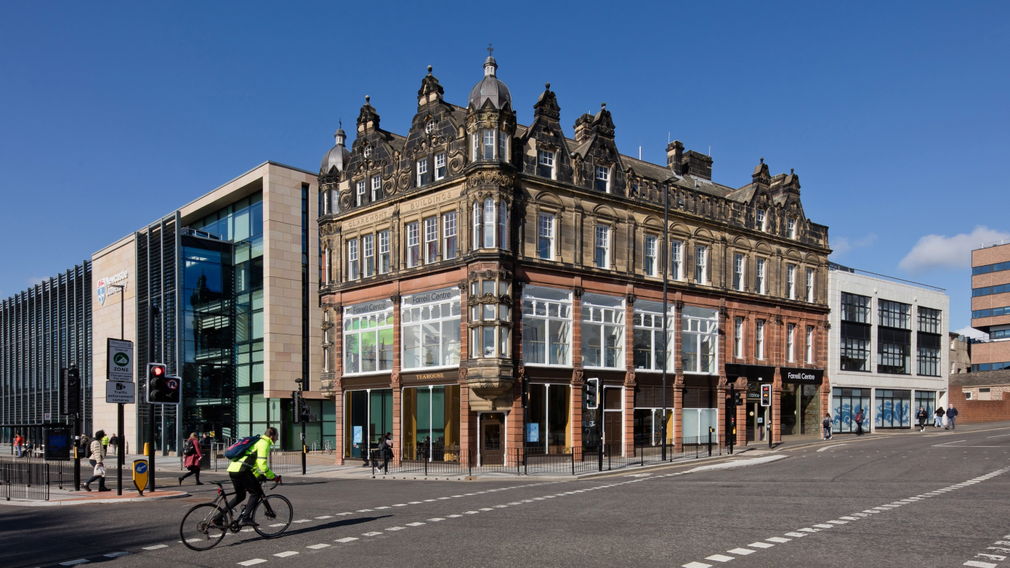 An outside street view of the Farrell Centre