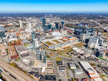 Bird-eye image of the Autodesk University venue location in Nashville, Tennessee