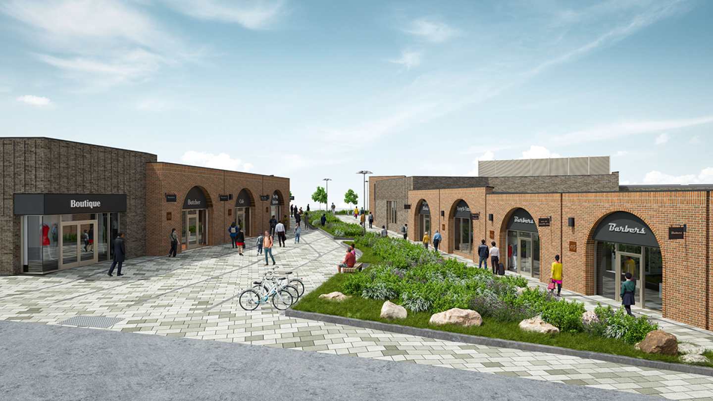 A rendering image of the Eston Precinct project