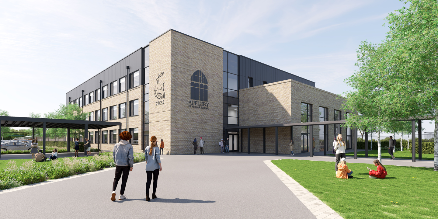 A visual render of Appleby Grammar School, which secured planning approval