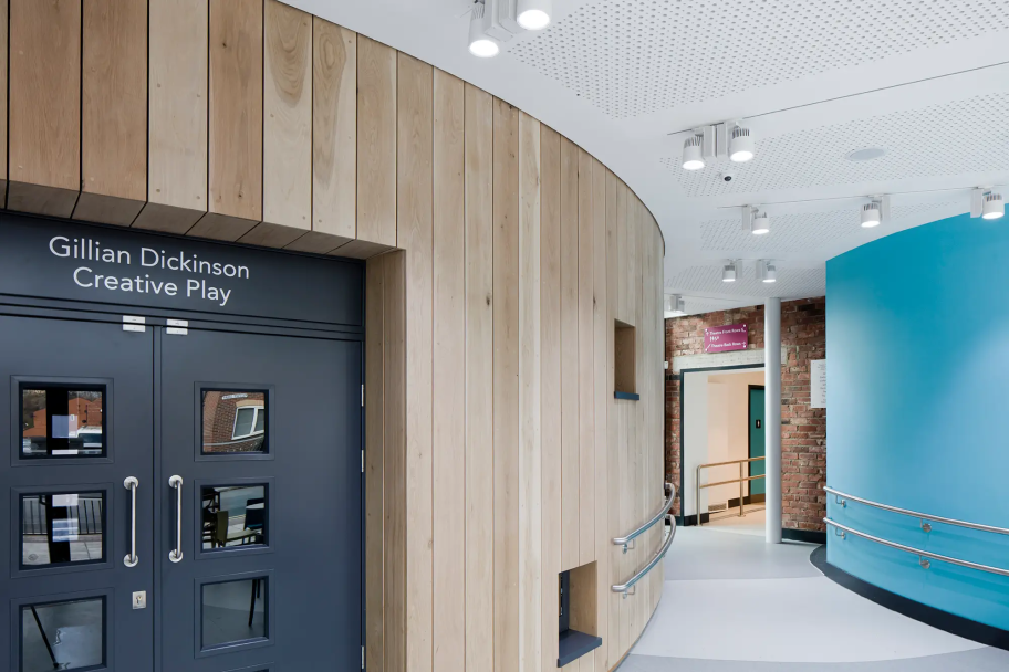 Outside the Gillian Dickson Creative Play area