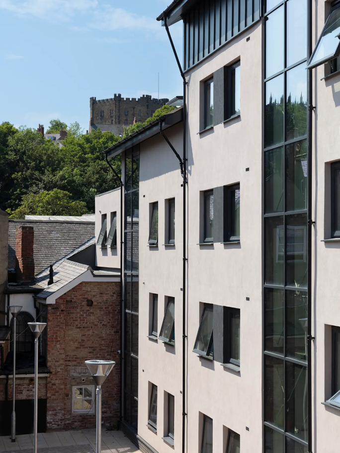 A portrait image of the side of Three Tuns Student Residences