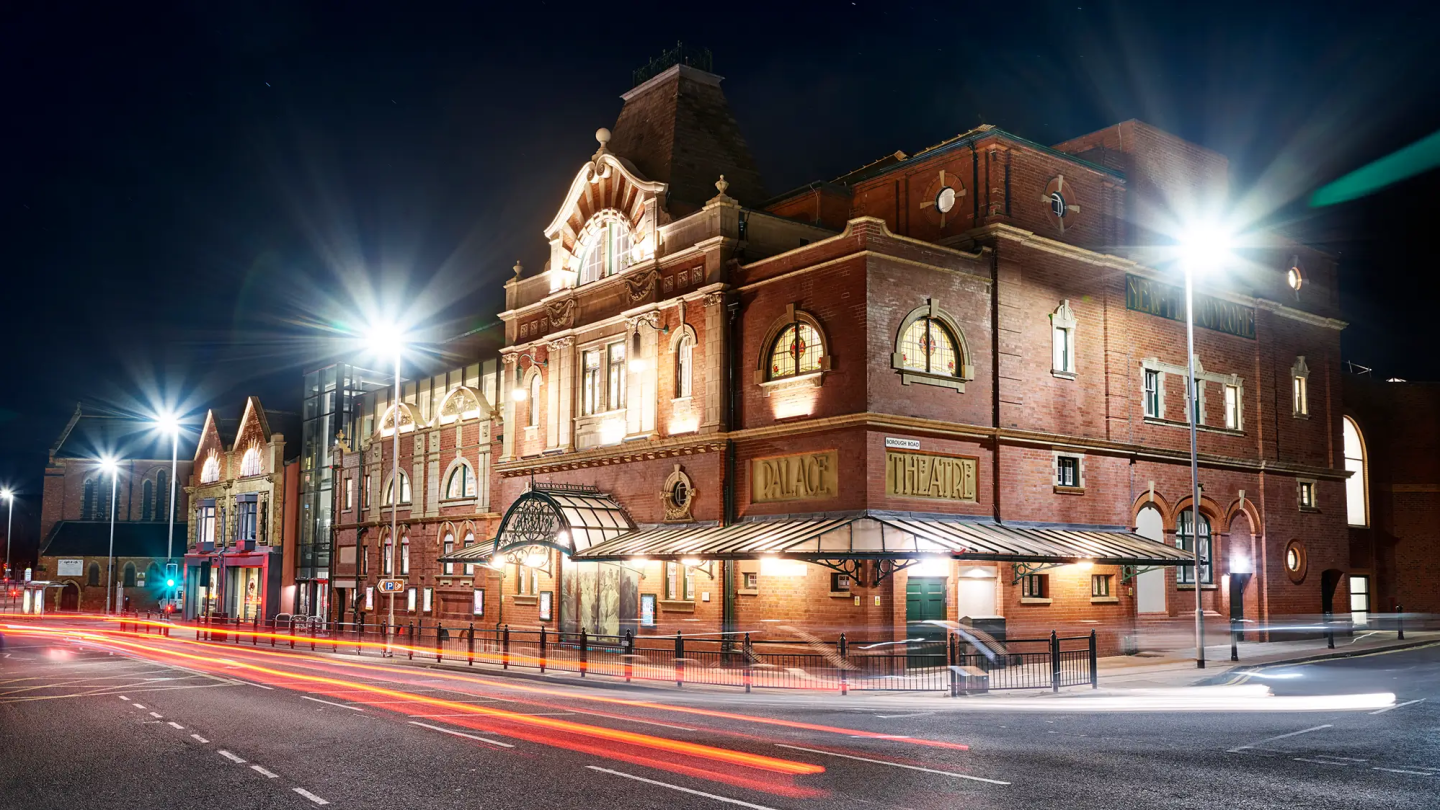 Darlington Theatre street view at night