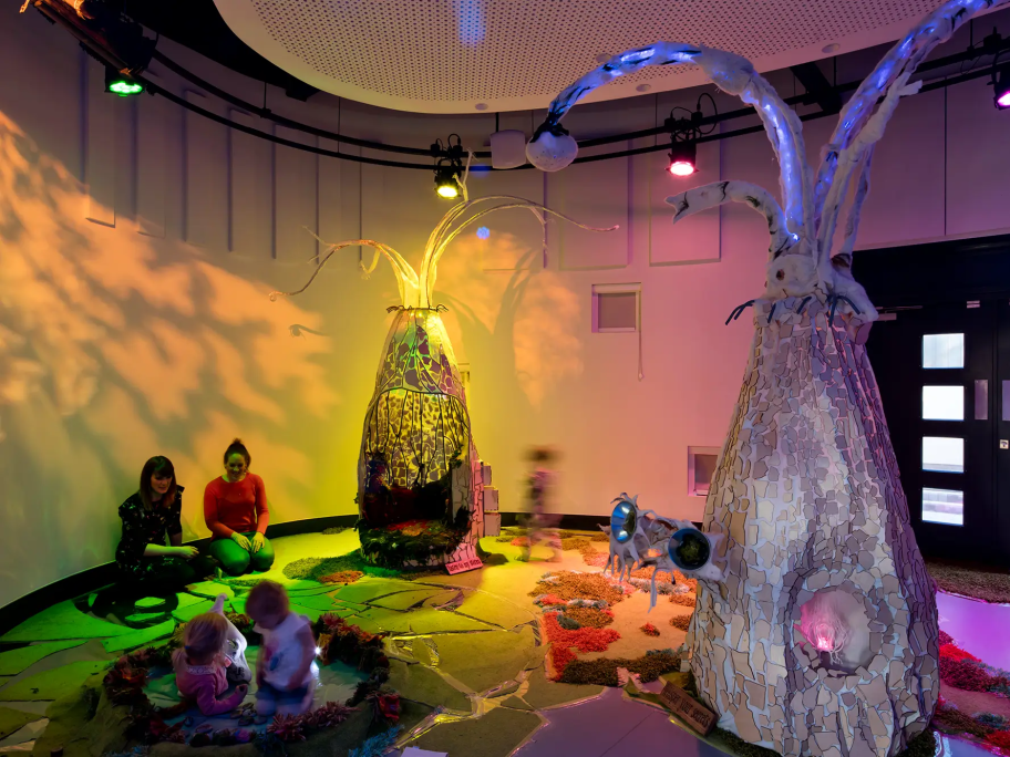 An interactive exhibit room where children can play