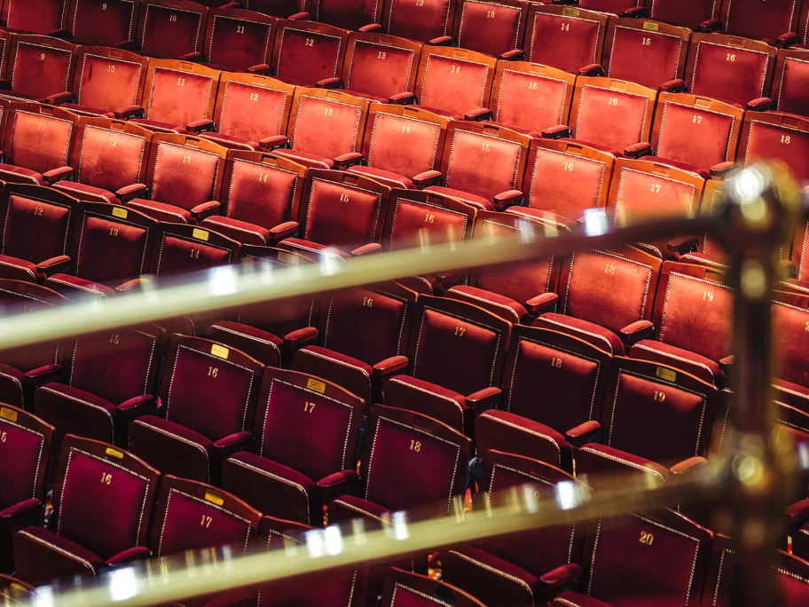 Red Velvet seating inside the Darlington Hippodrome