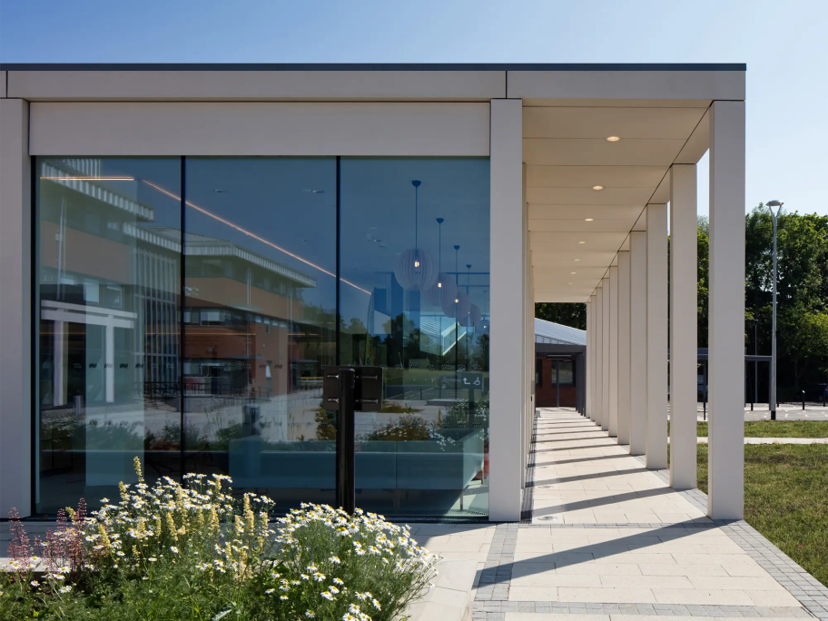 A side view of Northumberland County Hall