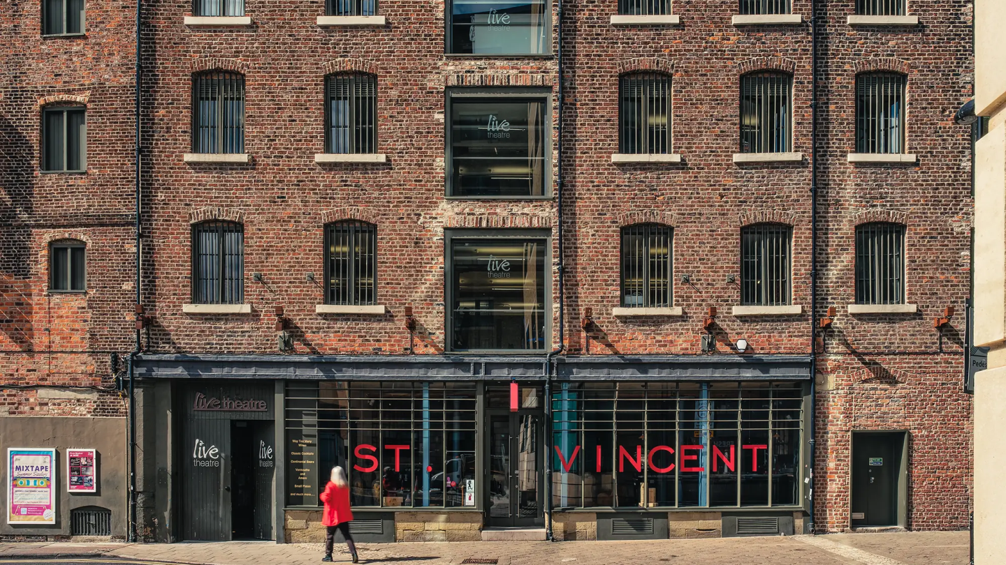 A cropped landscape image of the outside of the Live Theatre