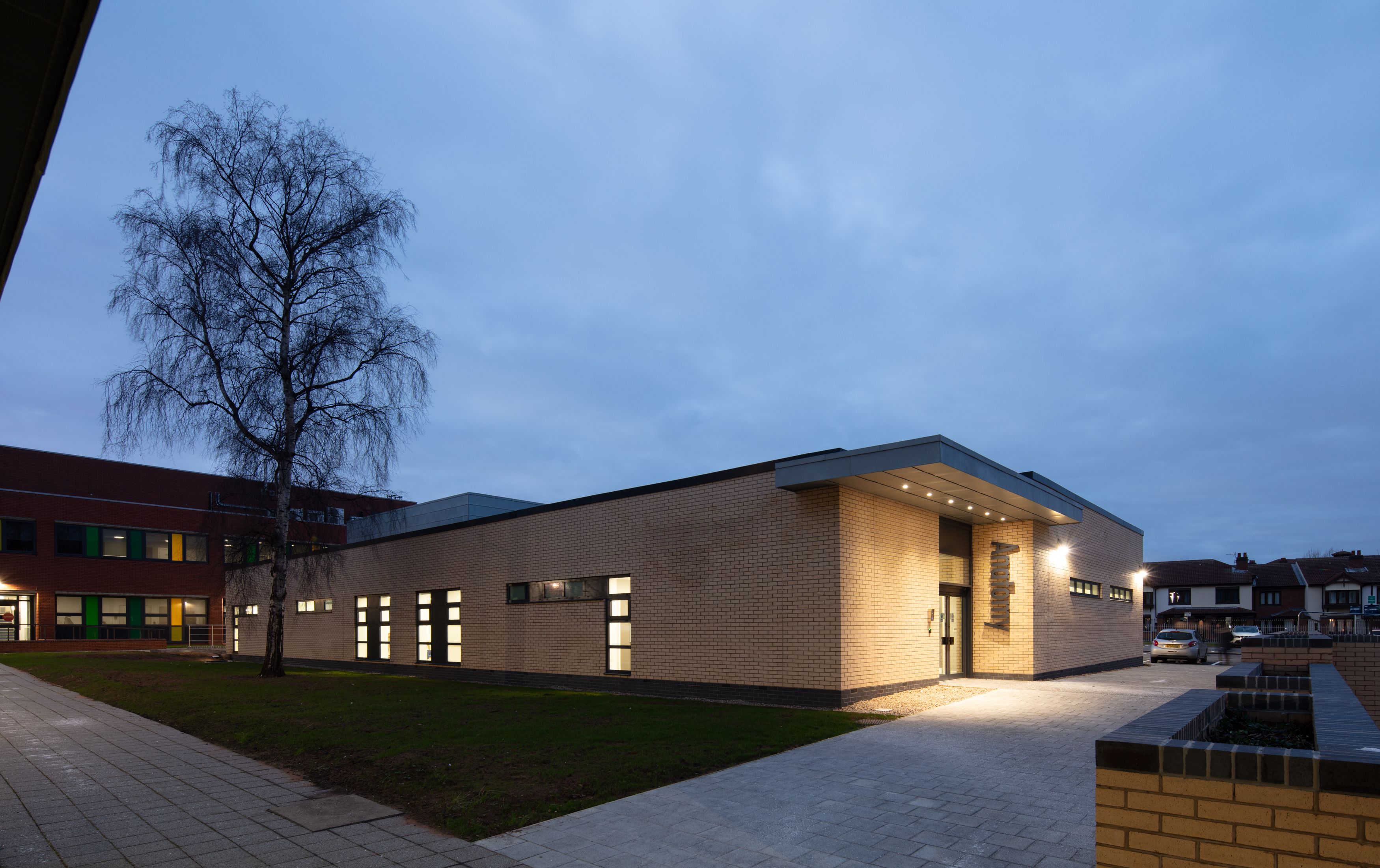 Cadaveric Anatomy Academy Entrance at dusk