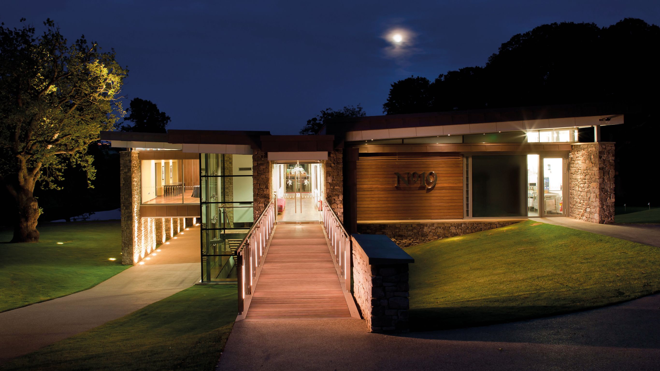 Close House Exterior Entrance At Night