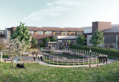Sustainable school buildings with a green heart